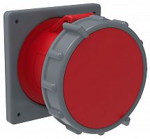 Розетка кабельная встраиваемая IEK Magnum ССИ-434 63А 3Р+PE 400В IР67 красный картинка 